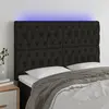 vidaXL Tête de lit à LED Noir 144x7x118/128 cm Tissu