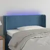 vidaXL Tête de lit à LED Bleu foncé 103x16x78/88 cm Velours