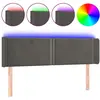 vidaXL Tête de lit à LED Gris foncé 147x16x78/88 cm Velours