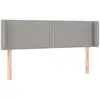 vidaXL Tête de lit à LED Gris clair 147x16x78/88 cm Tissu