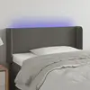 vidaXL Tête de lit à LED Gris foncé 93x16x78/88 cm Velours