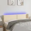 vidaXL Tête de lit à LED Crème 147x16x78/88 cm Tissu