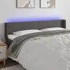 vidaXL Tête de lit à LED Gris 203x16x78/88 cm Similicuir