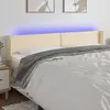 vidaXL Tête de lit à LED Crème 183x16x78/88 cm Tissu
