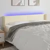 vidaXL Tête de lit à LED Crème 183x16x78/88 cm Similicuir