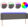 vidaXL Tête de lit à LED Gris 163x16x78/88 cm Similicuir