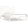 vidaXL Cadre de lit Blanc Bois de pin massif 140x200 cm