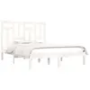 vidaXL Cadre de lit Blanc Bois de pin massif 140x190 cm