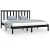 vidaXL Cadre de lit Noir Bois de pin massif 200x200 cm
