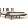 vidaXL Cadre de lit Marron miel Bois de pin massif 200x200 cm
