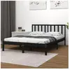 vidaXL Cadre de lit Noir Bois de pin massif 200x200 cm