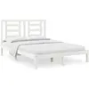 vidaXL Cadre de lit Blanc Bois de pin massif 140x190 cm