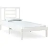 vidaXL Cadre de lit Blanc Bois massif 75x190 cm Petit simple