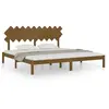 vidaXL Cadre de lit Marron miel 200x200 cm Bois massif