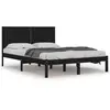 vidaXL Cadre de lit Noir Bois de pin massif 200x200 cm