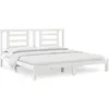 vidaXL Cadre de lit Blanc Bois de pin massif 200x200 cm