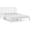vidaXL Cadre de lit Blanc Bois de pin massif 160x200 cm