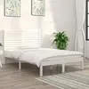 vidaXL Cadre de lit sans matelas blanc 140x190 cm bois massif