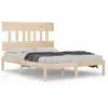 vidaXL Cadre de lit bois massif 150x200 cm très grand