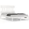 vidaXL Cadre de lit Blanc Bois massif 160x200 cm