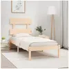 vidaXL Cadre de lit Bois massif 90x200 cm