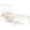 vidaXL Cadre de lit Blanc Bois massif 90x200 cm