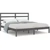 vidaXL Cadre de lit Gris Bois de pin massif 200x200 cm