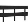 vidaXL Tête de lit Noir 164x3x81 cm Bois massif de pin
