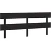 vidaXL Tête de lit Noir 204x3x81 cm Bois massif de pin