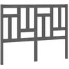 vidaXL Tête de lit Gris 125,5x4x100 cm Bois massif de pin