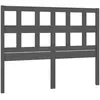 vidaXL Tête de lit Gris 145,5x4x100 cm Bois massif de pin