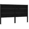 vidaXL Tête de lit Noir 126x4x100 cm Bois massif de pin