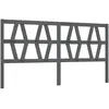vidaXL Tête de lit Gris 206x4x100 cm Bois massif de pin