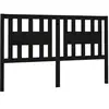 vidaXL Tête de lit Noir 126x4x100 cm Bois massif de pin