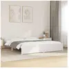 vidaXL Cadre de lit Blanc Bois massif 180x200 cm Super King