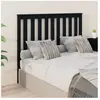 vidaXL Tête de lit Noir 126x6x101 cm Bois massif de pin