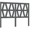 vidaXL Tête de lit Gris 126x4x100 cm Bois massif de pin