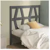 vidaXL Tête de lit Gris 96x4x100 cm Bois massif de pin
