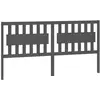 vidaXL Tête de lit Gris 185,5x4x100 cm Bois massif de pin