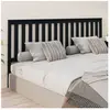 vidaXL Tête de lit Noir 206x6x101 cm Bois massif de pin
