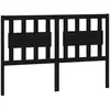 vidaXL Tête de lit Noir 145,5x4x100 cm Bois massif de pin