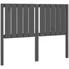 vidaXL Tête de lit Gris 125,5x4x100 cm Bois massif de pin