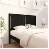 vidaXL Tête de lit Noir 125,5x4x100 cm Bois massif de pin