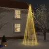 vidaXL Sapin de Noël avec piquet 732 LED blanc chaud 500 cm