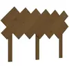 vidaXL Tête de lit Marron miel 122,5x3x80,5 cm Bois massif de pin