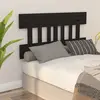 vidaXL Tête de lit Noir 203,5x3x81 cm Bois massif de pin