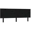 vidaXL Tête de lit Noir 204x6x82,5 cm Bois massif de pin