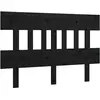 vidaXL Tête de lit Noir 163,5x3x81 cm Bois massif de pin