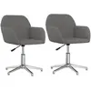 vidaXL Chaises pivotantes à manger lot de 2 Gris clair Tissu
