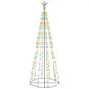 VIDAXL Arbre de Noël cône 310 LED Colorées 100x300 cm